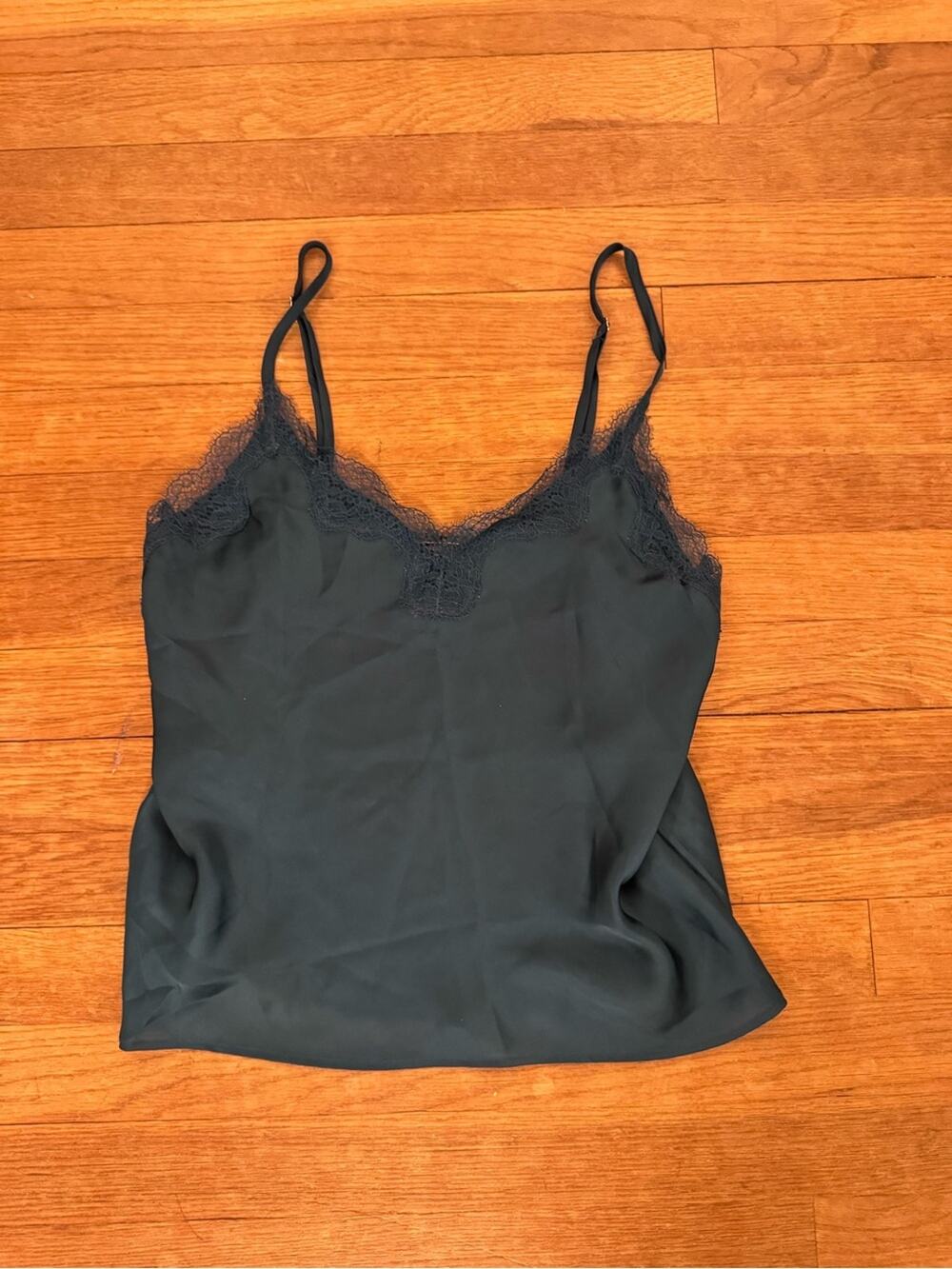 Victoria's Secret Women's Teal Lace Trim Cami - Size S
 b54